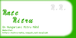 mate mitru business card