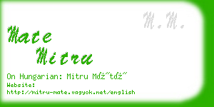 mate mitru business card